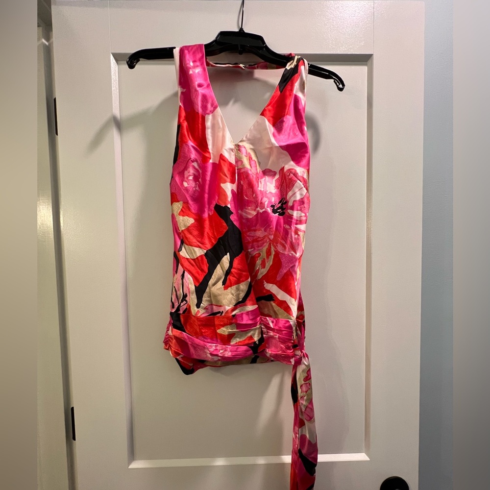 Banana Republic silk floral halter. Size M